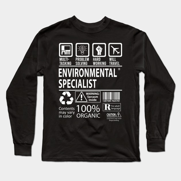 Environmental Specialist T Shirt - MultiTasking Certified Job Gift Item Tee Long Sleeve T-Shirt by Aquastal